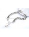 Coarse Metal Pearl Pendant Necklace